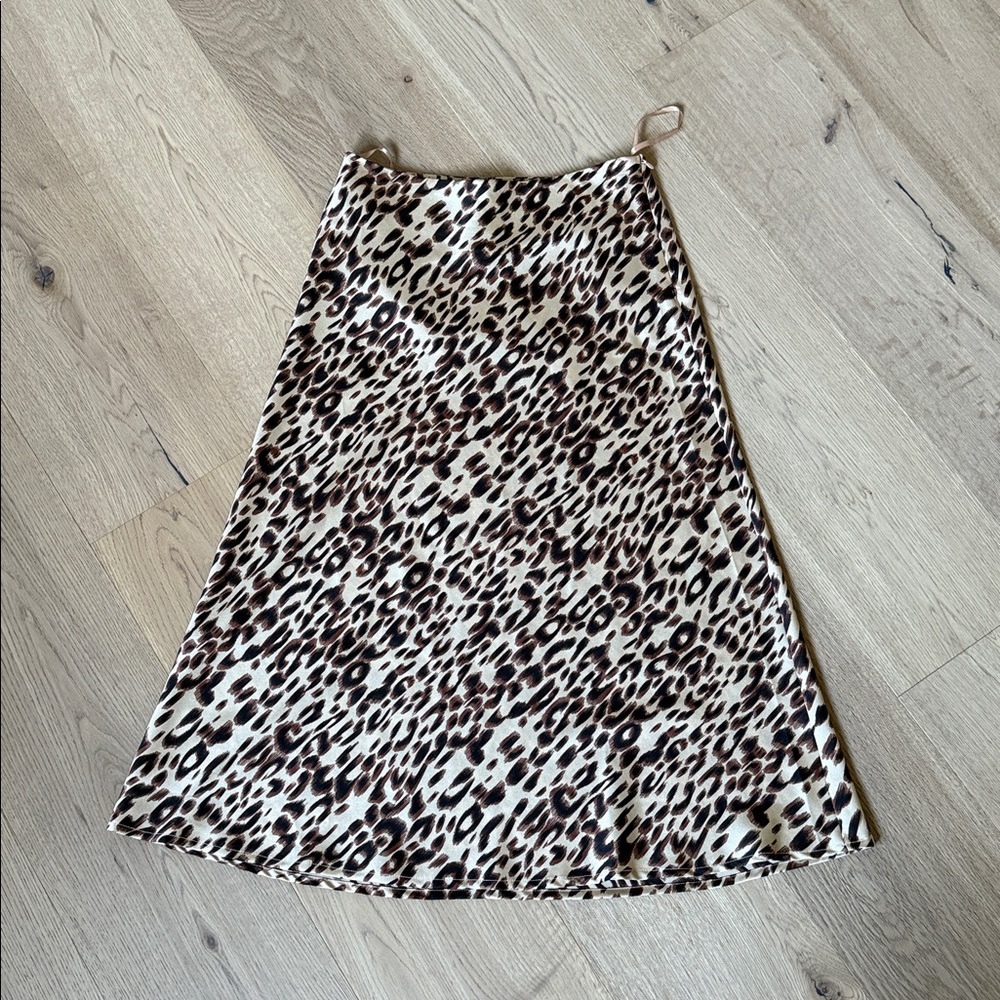 Cotton Candy Brown Leopard Skirt